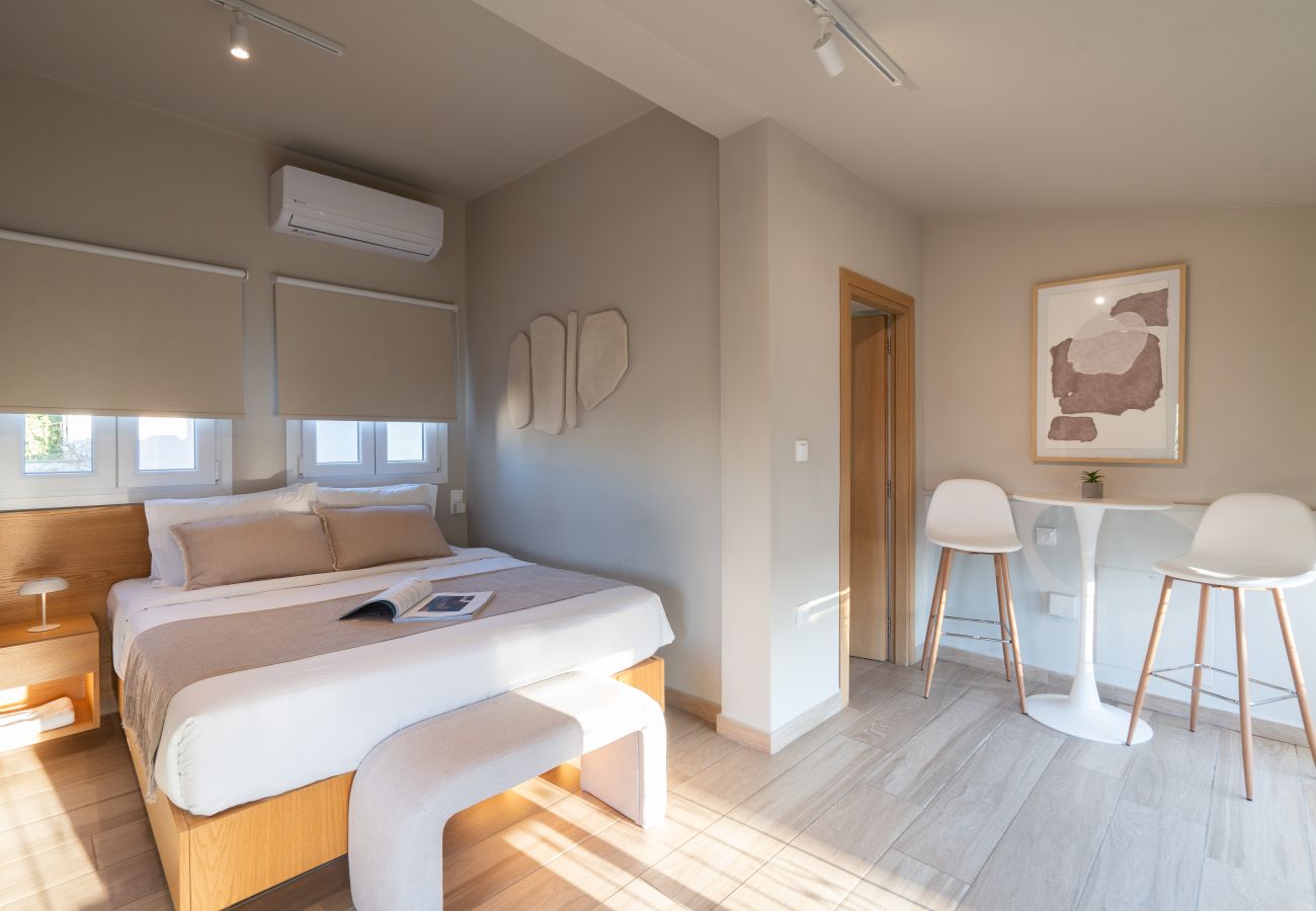 Studio in Athens - Upper Penthouse with Large Terrace, Laundry & Gym