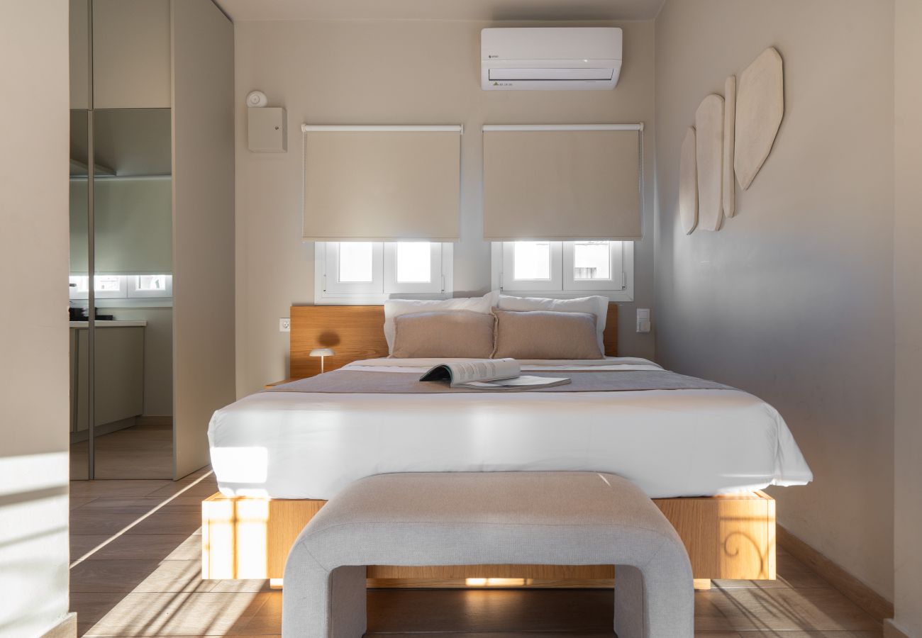 Studio in Athens - Upper Penthouse with Large Terrace, Laundry & Gym