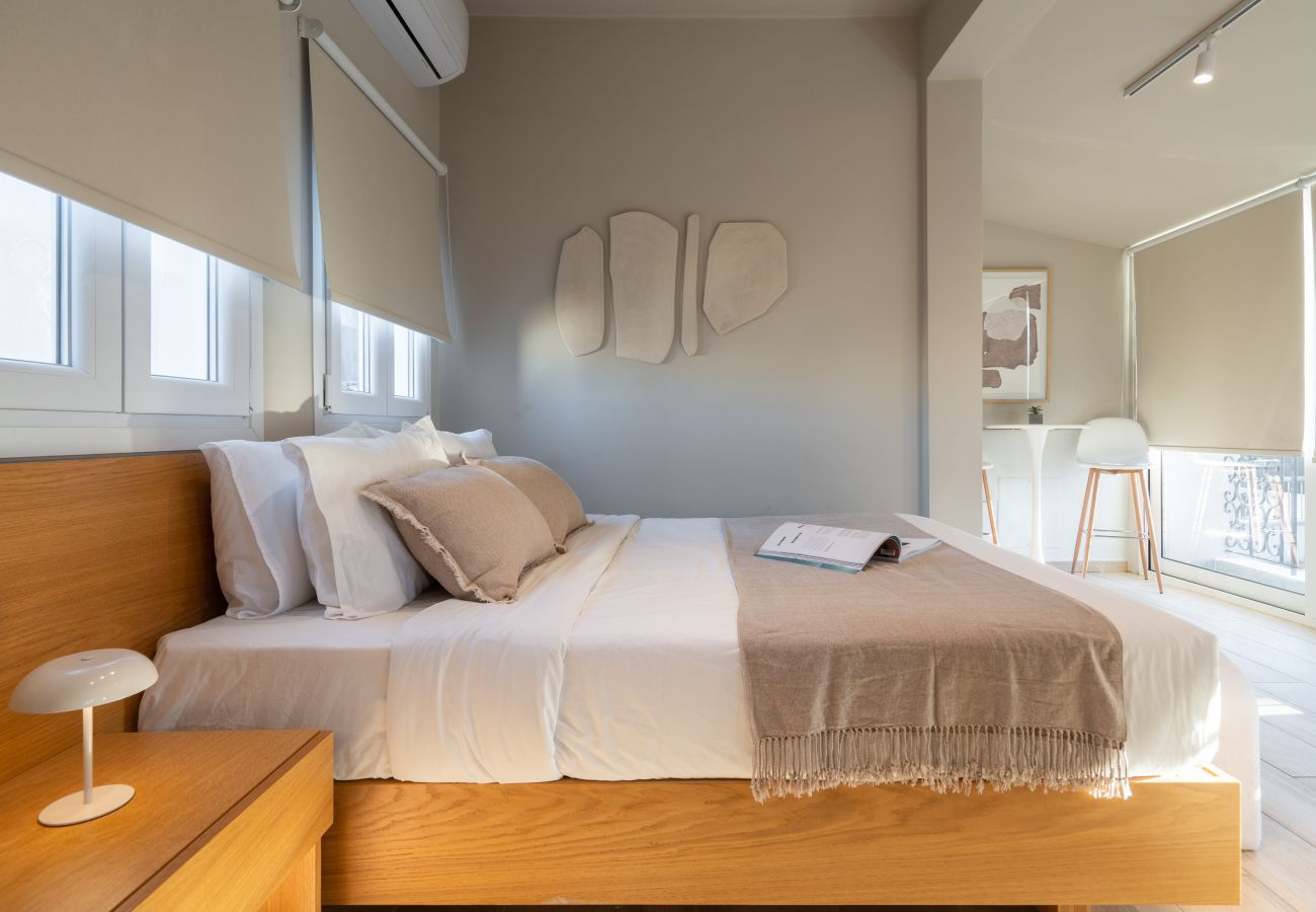 Studio in Athens - Upper Penthouse with Large Terrace, Laundry & Gym